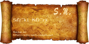 Sóki Márk névjegykártya