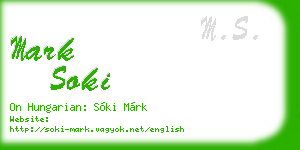 mark soki business card