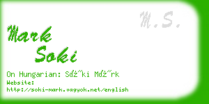 mark soki business card